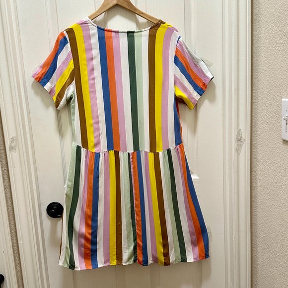 Chances R Midi Dress Women' Size M Multicolor Striped Print Slip On Boho Indie - Picture 10 of 11
